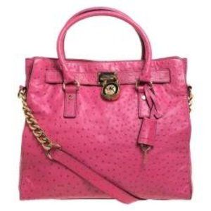 MICHAEL KORS Ostrich Leather Hamilton Bag - Excellent Condition!